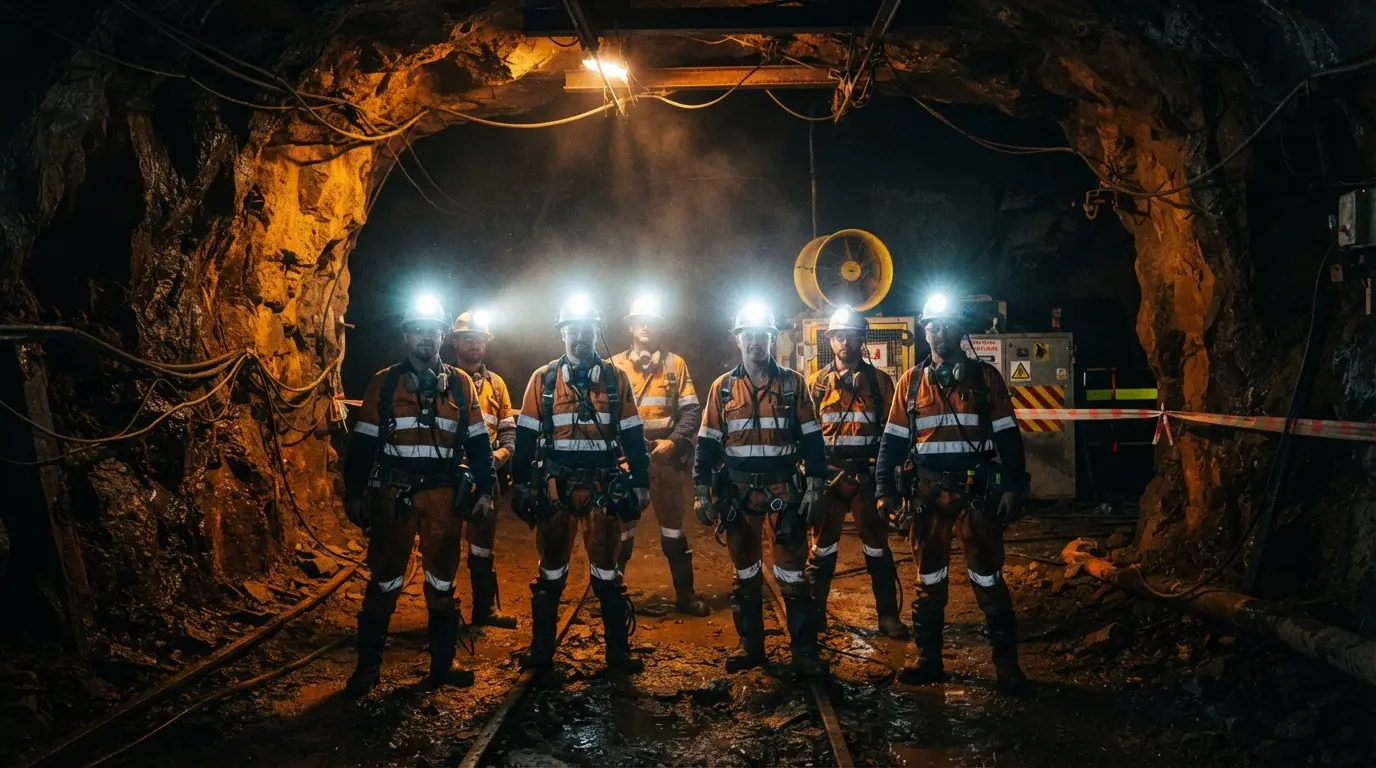 Miners in tunnel
